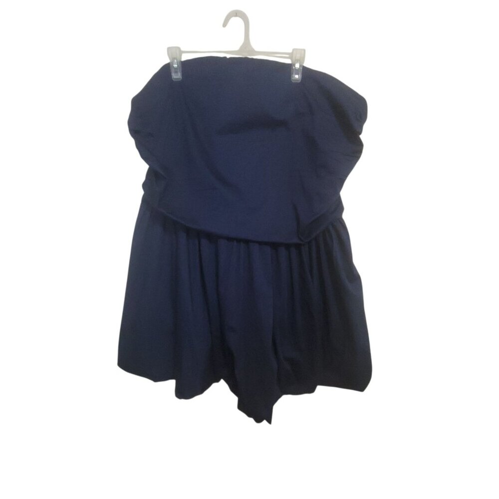 The Drop Rhett Strapless Mini Dress Maritime Navy Size 3X Bubble Hem - Picture 2 of 9